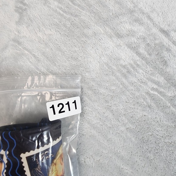 Vintage Ralph Marlin Tie Mens One Size Black Marilyn Monroe Stamps USPS 1995 USA - Picture 12 of 12